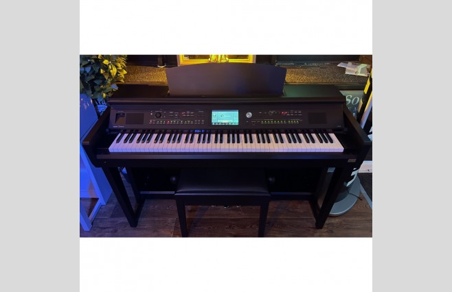 Used Yamaha CVP605 Satin Black Digital Piano Complete Package (SN:BCTP01020) - Image 1